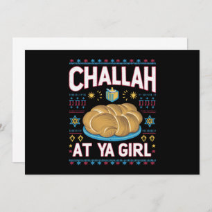Challah bei Ya Girl Funny Hanukkah Food Chanukah Einladung