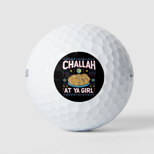 Challah bei Ya Girl Funny Hanukkah Food Chanukah Golfball (Vorderseite)
