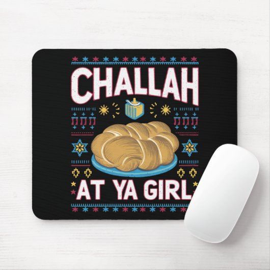Challah bei Ya Girl Funny Hanukkah Food Chanukah Mousepad (Mit Mouse)