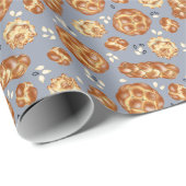 Challah - Blaues Umschlagpapier Geschenkpapier (Rolleneckpunkt)