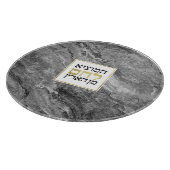 Challah Board Imitate Grau Marmor + Goldfolie Schneidebrett (Ecke)