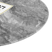 Challah Board Imitate Grau Marmor + Goldfolie Schneidebrett (Ecke)