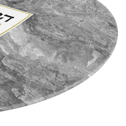 Challah Board Imitate Grau Marmor + Goldfolie Schneidebrett (Ecke)