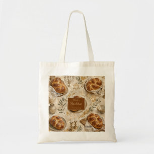 Challah Botanisch, Beige Gold, Rustikale Schabbat Tragetasche
