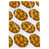 Challah Braided Jewish Bakery Brot Loaf Hanukkah Mittlere Geschenktüte (Vorderseite)