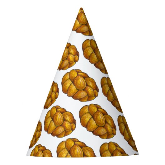 Challah Braided Jewish Bakery Brot Loaf Hanukkah Partyhütchen (Vorderseite)