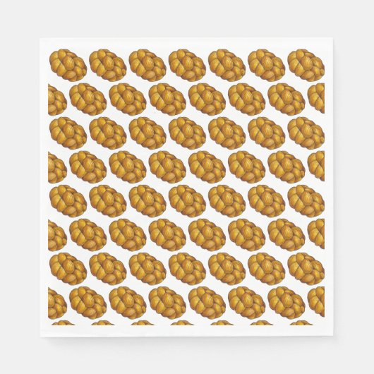 Challah Braided Jewish Bakery Brot Loaf Hanukkah Serviette (Vorderseite)