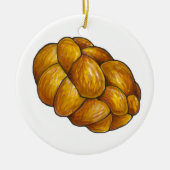 Challah Broad Loaf Happy Hanukkah Chanukah Keramikornament (Vorne)