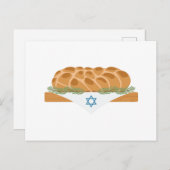 Challah Brot Postkarte (Vorne/Hinten)