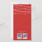 Challah Days Hanukkah 2-Foto-Ferienkarte | Rot (Rückseite)