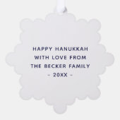 Challah Hanukkah Holiday Card Ornament Karte (Rückseite)