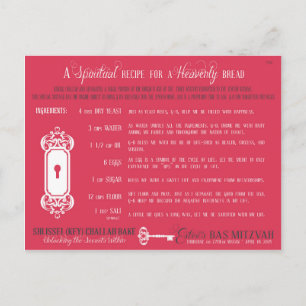 Challah Recipe Postkarten