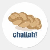 Challah! Runder Aufkleber (Vorderseite)