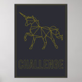 Challenge Affirmative Poster Origami Einhornpferd (Vorne)