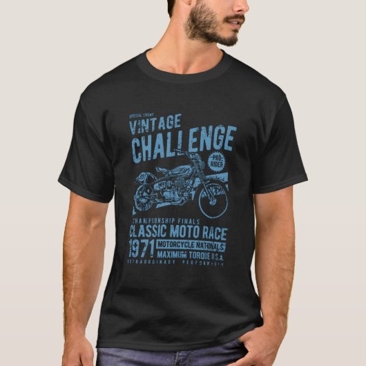 Challenge Motorcycle Race Distressed T-Shirt (Vorderseite)