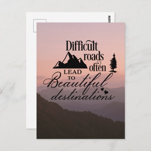 Challenge Reisen, schöne Reiseziele Postkarte (Vorne/Hinten)