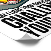 Challenge Your Limits Bodybuilder Abdominal Muscle Poster (Ecke)