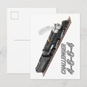Challenger 4-6-6-4 Lokomotive Postkarte (Vorne/Hinten)