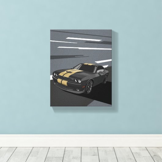 Challenger Black Leinwanddruck (Insitu (Holzboden))