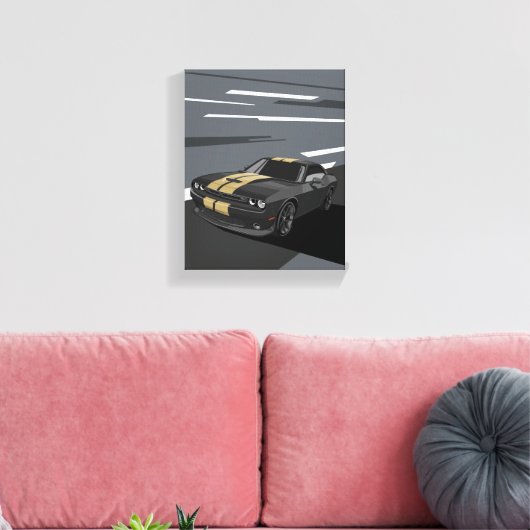 Challenger Black Leinwanddruck (Insitu (Wohnzimmer))