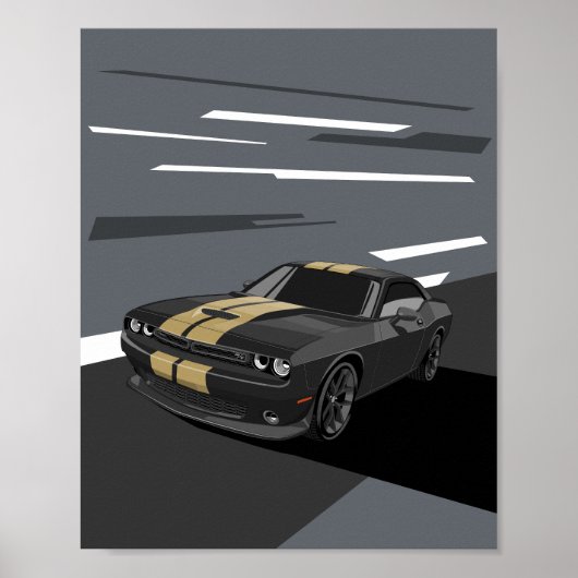 Challenger Black Poster (Vorne)