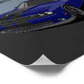 Challenger Blau Poster (Ecke)