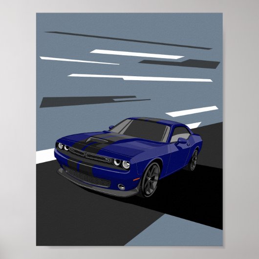 Challenger Blau Poster (Vorne)