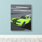 Challenger Green Leinwanddruck (Insitu (Holzboden))