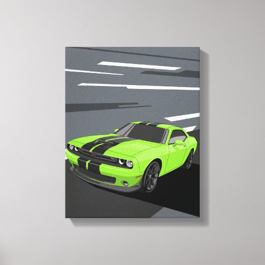 Challenger Green Leinwanddruck (Vorderseite)