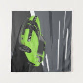 Challenger Green Wandteppich (Vorderseite (Horizontal))