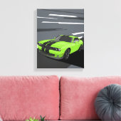 Challenger Grün Leinwanddruck (Insitu (Wohnzimmer))