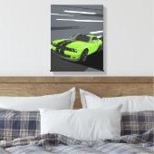 Challenger Grün Leinwanddruck (Insitu (Schlafzimmer))