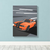 Challenger Orange Leinwanddruck (Insitu (Holzboden))