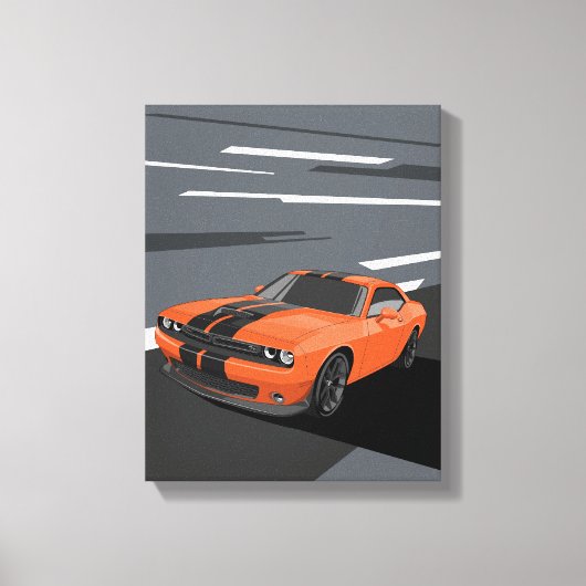 Challenger Orange Leinwanddruck (Vorderseite)