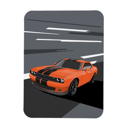 Challenger Orange Magnet (Vertikal)