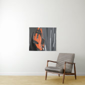 Challenger Orange Wandteppich (Beispiel (Horizontal))