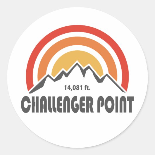 Challenger Point Runder Aufkleber (Vorderseite)