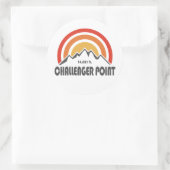 Challenger Point Runder Aufkleber (Tasche)