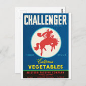 Challenger Rodeo Salinas El Centro Guadalupe CA Postkarte (Vorne/Hinten)