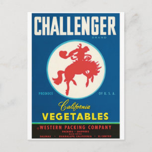 Challenger Rodeo Salinas El Centro Guadalupe CA Postkarte