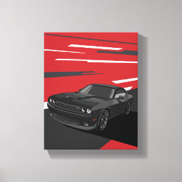 Challenger RT black Leinwanddruck