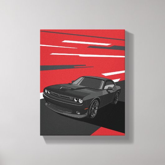 Challenger RT black Leinwanddruck (Vorderseite)