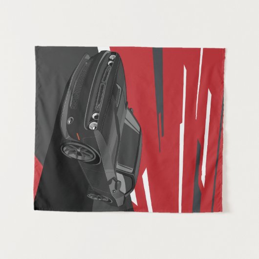 Challenger RT black Wandteppich (Vorderseite (Horizontal))