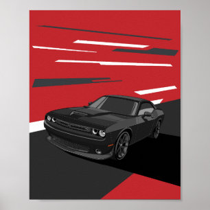 Challenger RT schwarz Poster