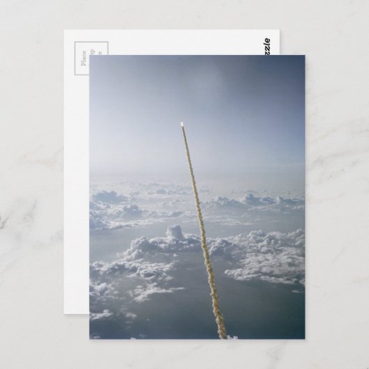 Challenger Space Shuttle Start Cape Canaveral Postkarte (Vorne/Hinten)