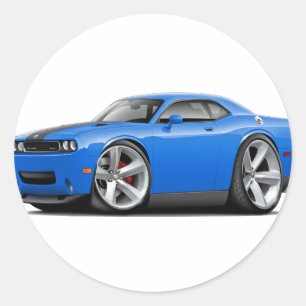 Challenger SRT8 Blue-Black Car Runder Aufkleber