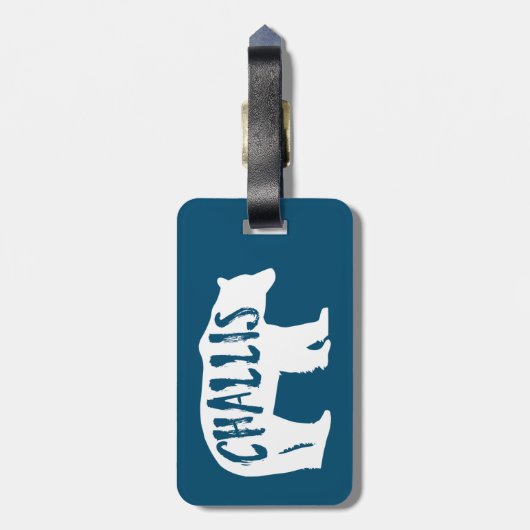 Challis Idaho Bear Gepäckanhänger (Rückseite vertikal)