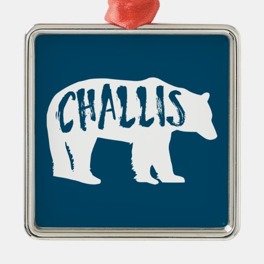 Challis Idaho Bear Ornament Aus Metall (Vorne)