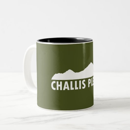 Challis Idaho Bitte Zweifarbige Tasse (Vorderseite Links)