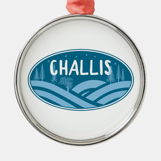 Challis Idaho Outdoors Ornament Aus Metall (Vorne)